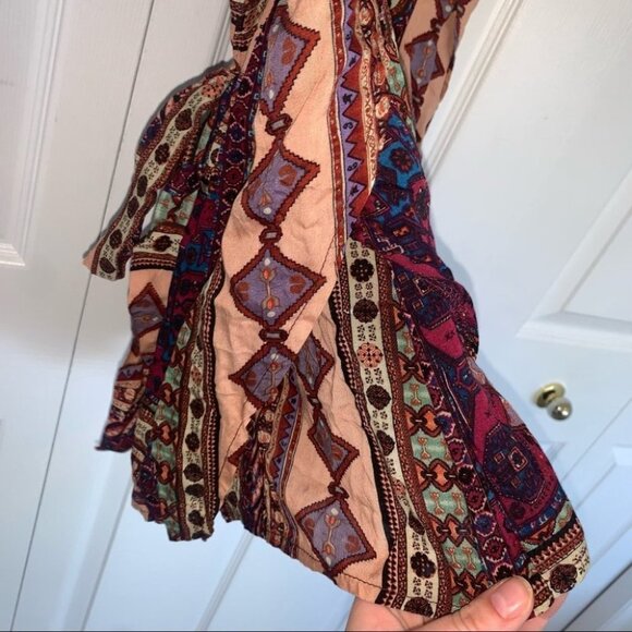 Jaase Sleeveless Romper Size Extra‎ Small XS Multicolour Bohemian Flowy Shorts - Picture 6 of 10